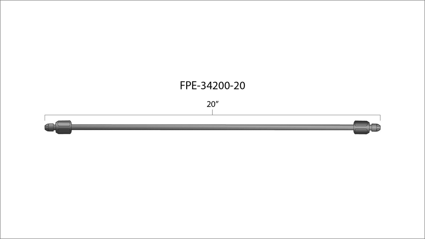 20 Inch High Pressure Fuel Line 8mm x 3.5mm Line M14 x 1.5 Nuts Fleece Performance