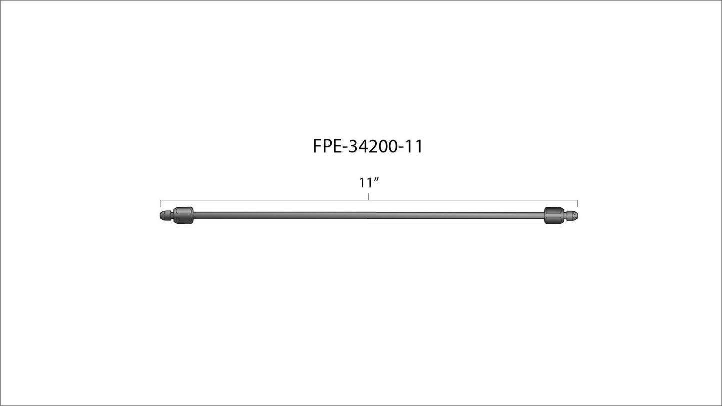 11 Inch High Pressure Fuel Line 8mm x 3.5mm Line M14 x 1.5 Nuts Fleece Performance
