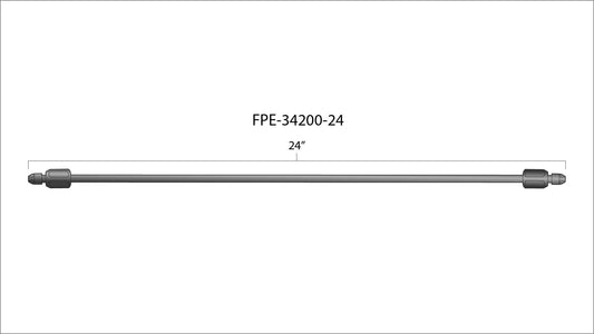 24 Inch High Pressure Fuel Line 8mm x 3.5mm Line M14 x 1.5 Nuts Fleece Performance