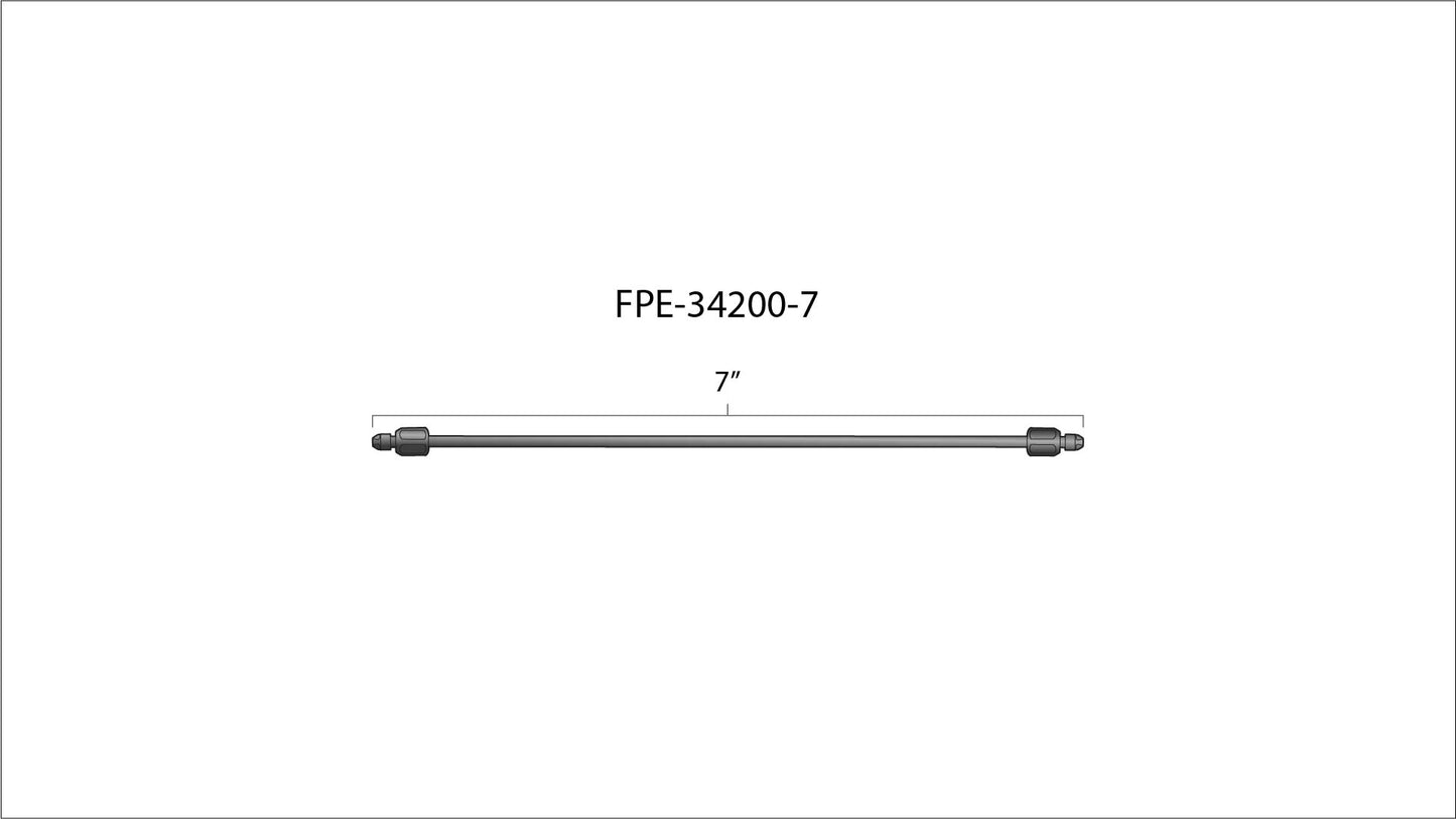 7 Inch High Pressure Fuel Line 8mm x 3.5mm Line M14 x 1.5 Nuts Fleece Performance